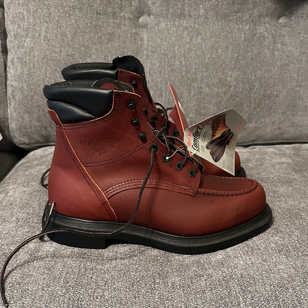 Men's Redwing Supersole Brown Leather Boots - Picture 4 of 8